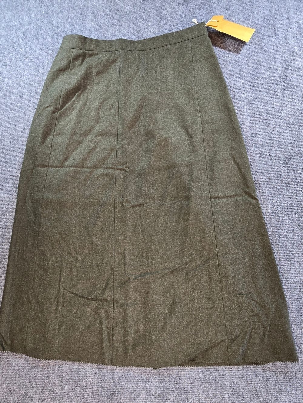 Vintage Military Wool Skirt Womens 16R Olive Green A Line Midi Army Surplus - Picture 7 of 7